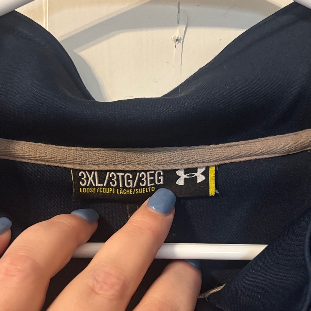 Under Armour Navy Quarter-Zip Pullover - Picture 3 of 3